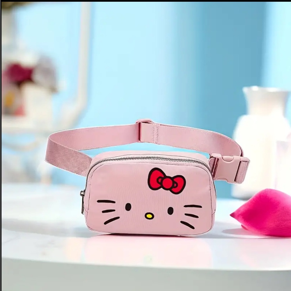 Hello Kitty Sports Waist Bag, Multifunctional Women's Crossbody Chest Bag